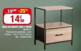 Table de chevet lena 1 tiroir