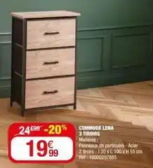La Foir'Fouille Commode lena 3 tiroirs offre