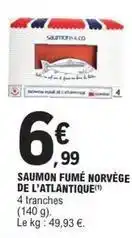E.Leclerc Saumon fumé norvège de l'atlantique offre