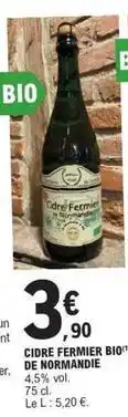 E.Leclerc Cidre fermier bio offre