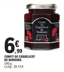 E.Leclerc Confit de coquelicot de nemours offre