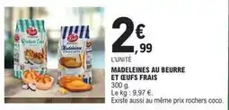 E.Leclerc Madeleines au beurre et oeufs frais offre