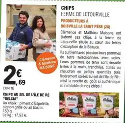 E.Leclerc Belsia - chips au sel de l'île de ré offre