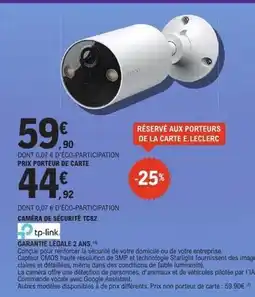 E.Leclerc Tp-link - gamme de sécurité tc82 offre