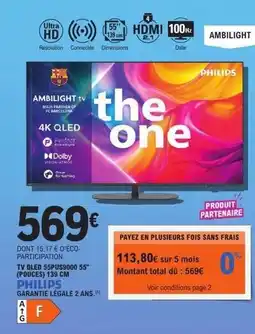 E.Leclerc Philips - tv qled 55psu8900g 55 offre