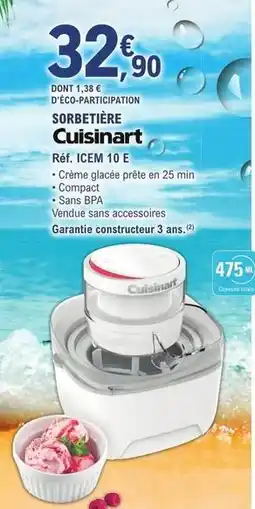 E.Leclerc Cuisinart - sorbetiere offre