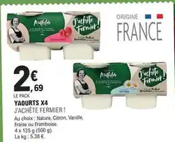 E.Leclerc Yaourts x4 offre