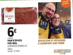 E.Leclerc Caprice des dieux - pain d'épices pur miel offre