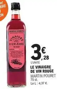 E.Leclerc Martin pouret - le vinaigre de vin rouge offre