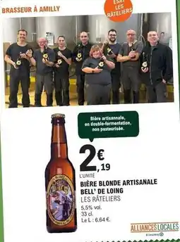 E.Leclerc Bell - bière blonde artisanale offre