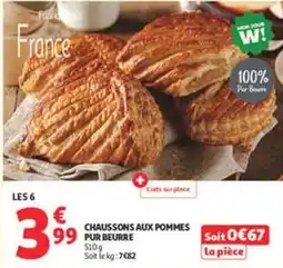 Auchan Supermarché Chaussons aux pommes pur beurre offre