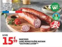 Auchan Supermarché Auchan - saucisses label rouge filière cultivons le bon offre
