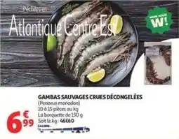 Auchan Supermarché Gambas sauvages crues décongelées offre