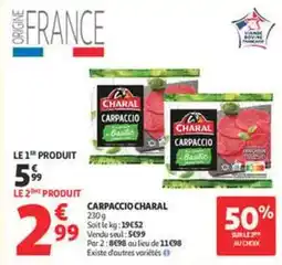 Auchan Supermarché Charal - carpaccio offre