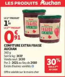 Auchan Supermarché Auchan - confiture extra fraise offre