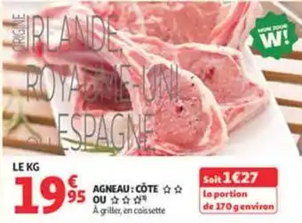 Auchan Supermarché Agneau: côte ou offre