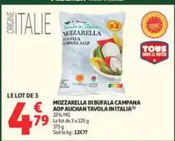 Auchan Supermarché Tous - mozzarella di bufala campana aop tavola in italia offre