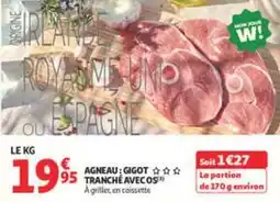 Auchan Supermarché Roy - agneau: gigot tranché avecoss offre