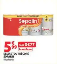 Auchan Supermarché Sopalin - essuie tout décoré offre