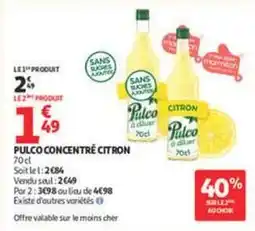 Auchan Supermarché Pulco - concentré citron offre