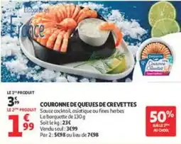 Auchan Supermarché Couronne de queues de crevettes offre