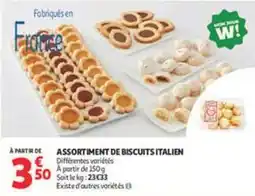 Auchan Supermarché Assortiment de biscuits italien offre