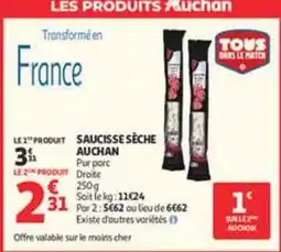Auchan Supermarché Auchan - saucisse sèche offre