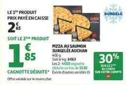 Auchan Supermarché Auchan - pizza au saumon surgelee offre
