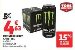 Auchan Supermarché Tous - monster energy offre