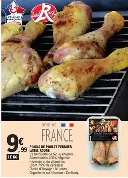 E.Leclerc Express Label rouge - pilons de poulet fermier offre