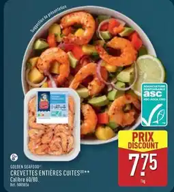 ALDI Golden seafood - crevettes entières cuites offre