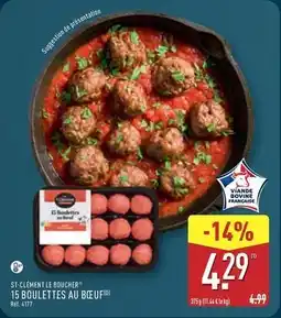 ALDI St-clement le boucher - boulettes au bœuf offre
