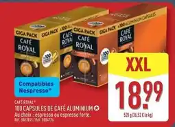 ALDI Café royal - capsules de café aluminium offre
