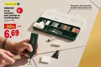 Parkside - set de réparation pour càrclage ou stratifié parquet