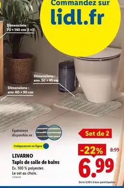 Lidl Livarno - tapis de salle de bains offre