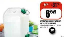 La Foir'Fouille Jerrican alimentaire 10la avec robinet offre