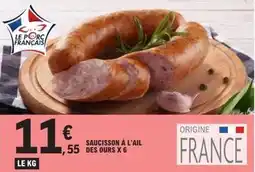 E.Leclerc Express Saucisson à l'ail des ours x 6 offre