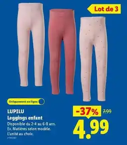 Lidl Lupilu - leggings enfant offre