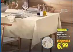 Lidl Livarno - nappe avec lin offre