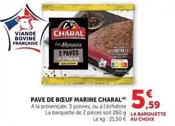 Super U Charal - pave de bœuf marine offre
