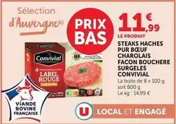 Super U U - steaks haches pur bœuf charolais façon bouchere surgeles offre
