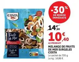Super U Costa - melange de fruits de mer surgeles offre