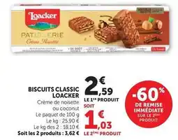 Super U Loacker - biscuits classic offre