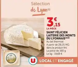 Super U U - saint félicien laiterie des monts du lyonnais offre