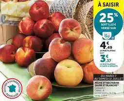 Super U U - pêche et intéctaire jaune et blanche offre