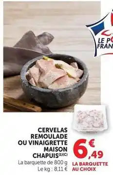 Super U Cervelas remoulade ou vinaigrette offre