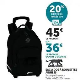 Hyper U U - sac a dos a roulettes airness offre