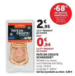 Super U Schneider - pate en croute offre