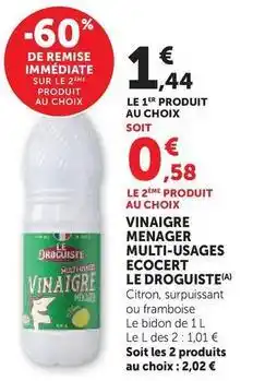 U Express Vinaigre menager multi-usages ecocert offre