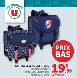 Hyper U U - cartable à rolettes offre